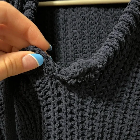 Aerie Blue Sweater Knit Pullover - Picture 5 of 6